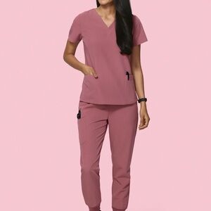 Women's Pink Scrub Set